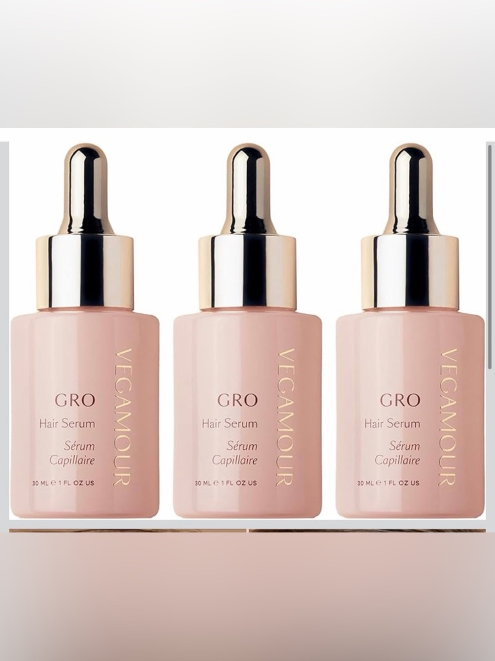 Vegamour GRO Hair Serum 1 fl oz 3 pack
